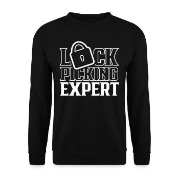 Lockpicking Expert Lock Picking Cracking Lock - Sweat-shirt Unisexe - noir - Devant - Alina (178cm) & Michal (187cm)
