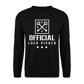Official Lock Picker Lock Picker Lock - Unisex Sweatshirt - black - Front - Alina (178cm) & Michal (187cm)