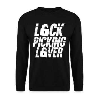 Lock Picking Lovers Cracking Lock Cracker - Sweat-shirt Unisexe - noir - Devant - Alina (178cm) & Michal (187cm)