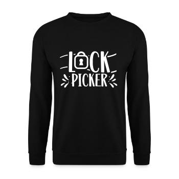 Schlossknacker Lock Picker Schloss Lock Picking - Unisex Sweatshirt - black - Front - Alina (178cm) & Michal (187cm)