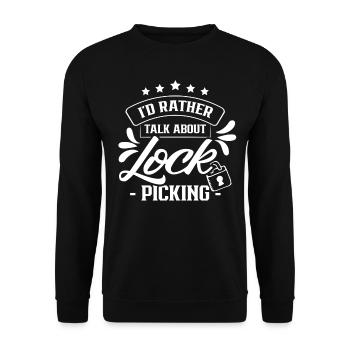 Je préfère parler de crochetage de serrure - Sweat-shirt Unisexe - noir - Devant - Alina (178cm) & Michal (187cm)
