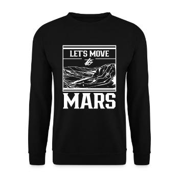 Departure to Mars Astronaut Planet Space - Unisex Sweatshirt - black - Front - Alina (178cm) & Michal (187cm)