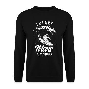 Future Mars Adventurer Astronaut Planet - Sweat-shirt Unisexe - noir - Devant - Alina (178cm) & Michal (187cm)