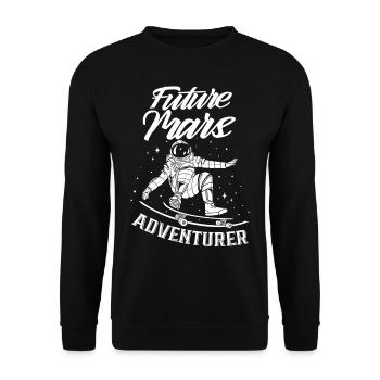 Future Mars Adventurer Planet Astronaut - Sweat-shirt Unisexe - noir - Devant - Alina (178cm) & Michal (187cm)