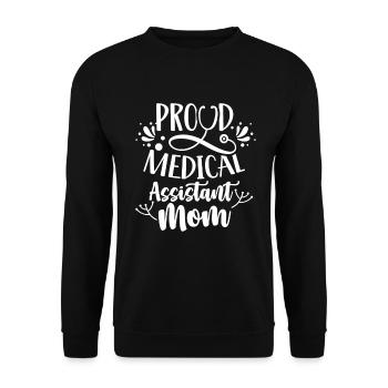 Proud Medical Assistant Mother Profession - Unisex Sweatshirt - black - Front - Alina (178cm) & Michal (187cm)