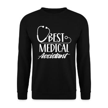 Bester Medizinischer Assistent Assistenz Beruf - Unisex Pullover - Schwarz - Vorne - Alina (178cm) & Michal (187cm)