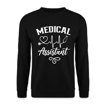 Medical Assistant Nurse Assistant - Unisex Sweatshirt - black - Front - Alina (178cm) & Michal (187cm)