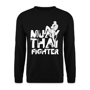 Muay Thai Fighter Arts Martiaux Arts Martiaux Arts Martiaux - Sweat-shirt Unisexe - noir - Devant - Alina (178cm) & Michal (187cm)