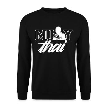 Muay Thai Arts Martiaux Arts Martiaux Arts Martiaux - Sweat-shirt Unisexe - noir - Devant - Alina (178cm) & Michal (187cm)