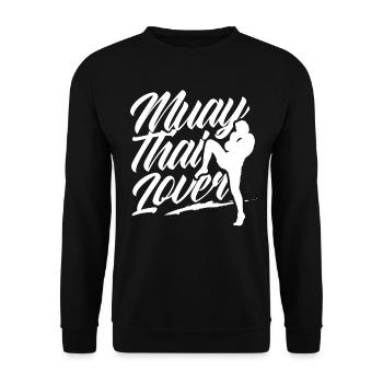 Muay Thai lover fighter martial arts fight - Unisex Sweatshirt - black - Front - Alina (178cm) & Michal (187cm)