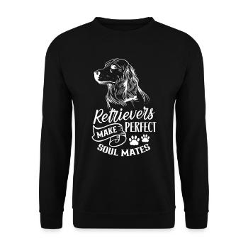 Retrievers are perfect soulmates dog - Unisex Sweatshirt - black - Front - Alina (178cm) & Michal (187cm)
