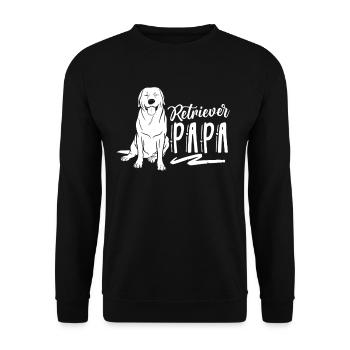 Retriever Papa Boy Type Retrievers Pet Dog - Sweat-shirt Unisexe - noir - Devant - Alina (178cm) & Michal (187cm)