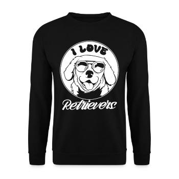 J’adore Retriever Pet Retrievers Dog - Sweat-shirt Unisexe - noir - Devant - Alina (178cm) & Michal (187cm)