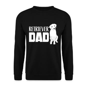 Retriever Papa Boy Type Chien Pet Retrievers - Sweat-shirt Unisexe - noir - Devant - Alina (178cm) & Michal (187cm)