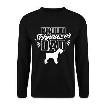 Proud Schnauzer Papa Boy Type Dog Schnauzers - Sweat-shirt Unisexe - noir - Devant - Alina (178cm) & Michal (187cm)