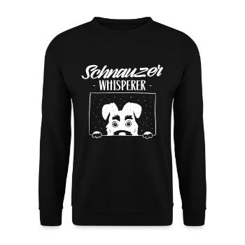 Schnauzer Whisperer Pet Schnauzers Dog - Unisex Sweatshirt - black - Front - Alina (178cm) & Michal (187cm)