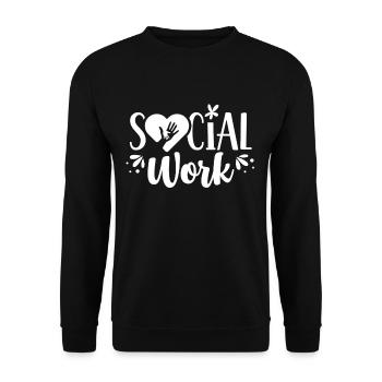 Profession de travailleur social Travailleur social Travail social - Sweat-shirt Unisexe - noir - Devant - Alina (178cm) & Michal (187cm)