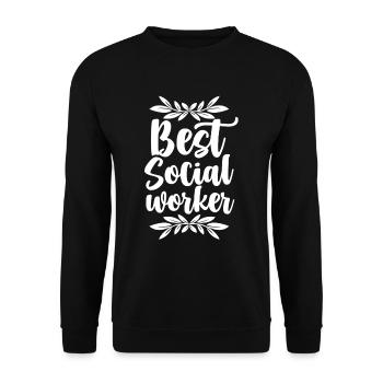 Meilleure formation de travailleur social - Sweat-shirt Unisexe - noir - Devant - Alina (178cm) & Michal (187cm)