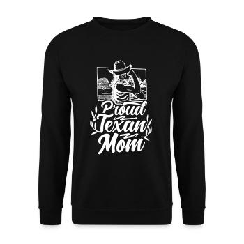 Proud Texas Mother Texas Texan Texan - Unisex Sweatshirt - black - Front - Alina (178cm) & Michal (187cm)