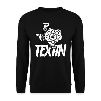 Texan sayings Proud Texas Texan - Unisex Sweatshirt - black - Front - Alina (178cm) & Michal (187cm)