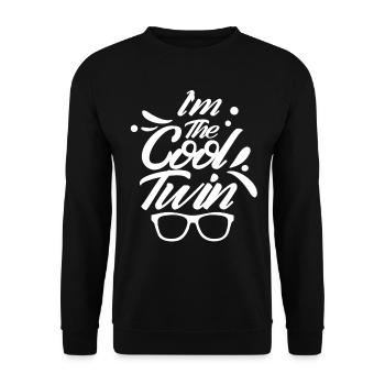 I'm the cool twin funny Gemini humor - Unisex Sweatshirt - black - Front - Alina (178cm) & Michal (187cm)