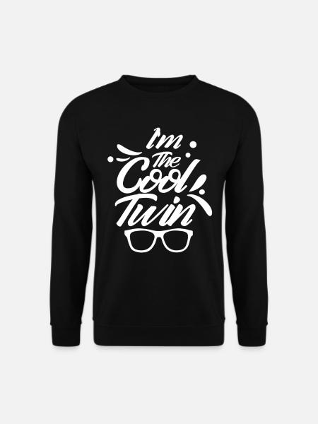 I'm the cool twin funny Gemini humor - Unisex Sweatshirt - black