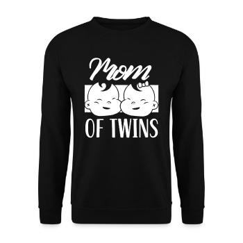 Mutter Von Zwillingen Zwillinge Zwilling Humor - Unisex Pullover - Schwarz - Vorne - Alina (178cm) & Michal (187cm)