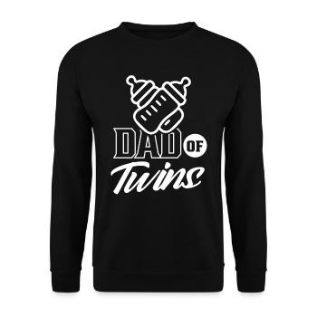 Vater Von Zwillingen Zwilling Zwillinge Humor - Unisex Pullover - Schwarz - Vorne - Alina (178cm) & Michal (187cm)