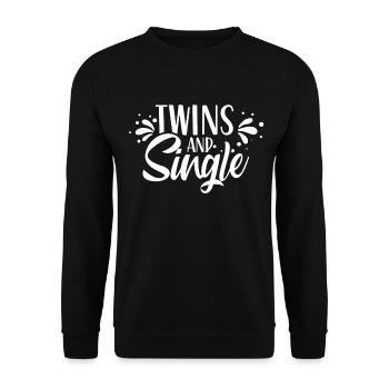 Gemini and Single Sarcastic Gemini Humor - Unisex Sweatshirt - black - Front - Alina (178cm) & Michal (187cm)