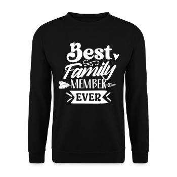 Das Beste Familienmitglied Aller Zeiten Familie - Unisex Pullover - Schwarz - Vorne - Alina (178cm) & Michal (187cm)