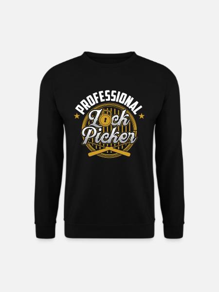 Professional Lock Picker Picker Crack - Unisex Sweatshirt - black
