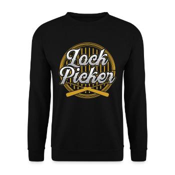 Schlossknacker Lock Picker Lock Picking Schloss - Unisex Sweatshirt - black - Front - Alina (178cm) & Michal (187cm)