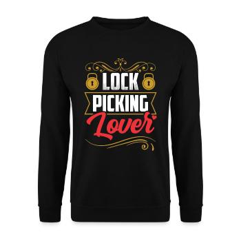 Lock Picking Lovers Cracker Lock Cracking - Unisex Sweatshirt - black - Front - Alina (178cm) & Michal (187cm)