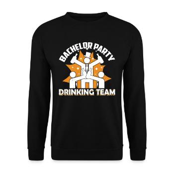 Enterrement de vie de garçon Équipe de consommation d’alcool Bride - Sweat-shirt Unisexe - noir - Devant - Alina (178cm) & Michal (187cm)