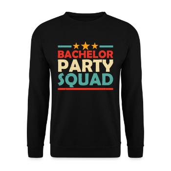 Junggesellenabschied Squad Junggeselle Braut - Unisex Pullover - Schwarz - Vorne - Alina (178cm) & Michal (187cm)
