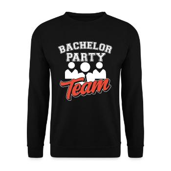 Junggesellenabschied Team Junggeselle Braut - Unisex Pullover - Schwarz - Vorne - Alina (178cm) & Michal (187cm)
