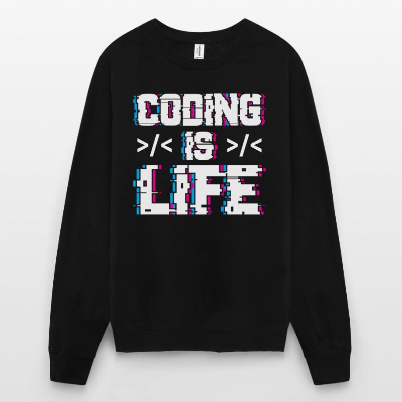 Coding Ist Leben Programmierer Coder Code Unisex Pullover