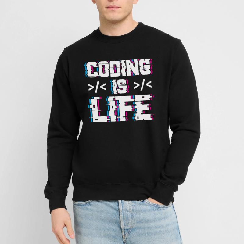 Coding Ist Leben Programmierer Coder Code Unisex Pullover