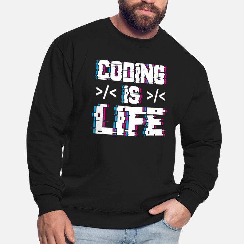 Coding Ist Leben Programmierer Coder Code Unisex Pullover