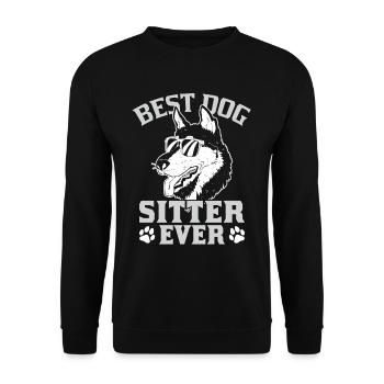 Meilleur gardien de chien jamais assis de chien - Sweat-shirt Unisexe - noir - Devant - Alina (178cm) & Michal (187cm)