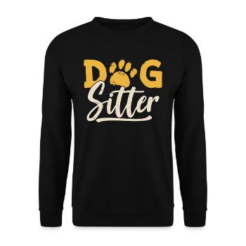 Dog Sitter Dog Sitting Dog Sitting - Unisex Sweatshirt - black - Front - Alina (178cm) & Michal (187cm)