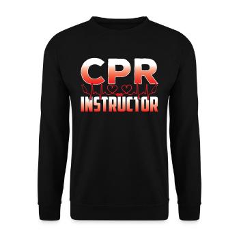 Instructeur de cours de secourisme Enseignant en mesures d’urgence - Sweat-shirt Unisexe - noir - Devant - Alina (178cm) & Michal (187cm)