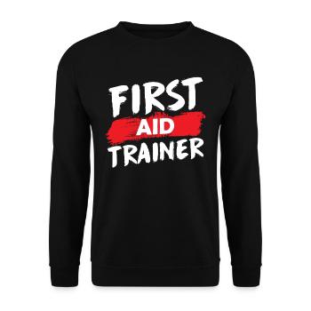 Cours d’instructeur de secourisme Enseignants Mesures immédiates - Sweat-shirt Unisexe - noir - Devant - Alina (178cm) & Michal (187cm)