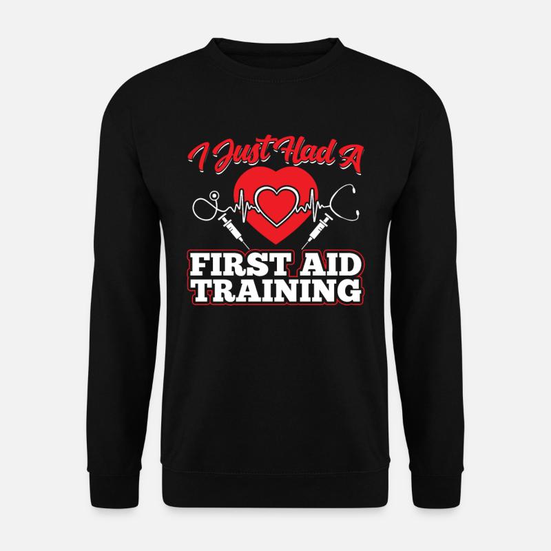 Ich Hatte Gerade Einen Erste Hilfe Kurs Lehrer - Unisex Pullover - Schwarz