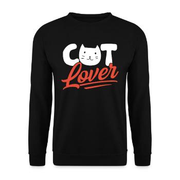 Cat Lovers Cats Pets Cat Cute - Unisex Sweatshirt - black - Front - Alina (178cm) & Michal (187cm)