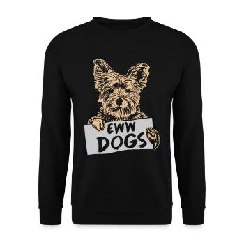 yuck dogs cute cat pet cat lover - Unisex Sweatshirt - black - Front - Alina (178cm) & Michal (187cm)
