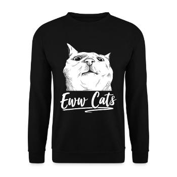 Yuck Cats Dog Lover Puppy Dicton Animal - Sweat-shirt Unisexe - noir - Devant - Alina (178cm) & Michal (187cm)