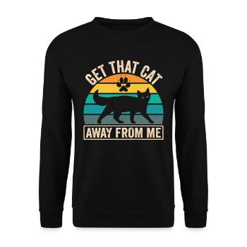 Take the cat away from me lover puppy dog - Unisex Sweatshirt - black - Front - Alina (178cm) & Michal (187cm)