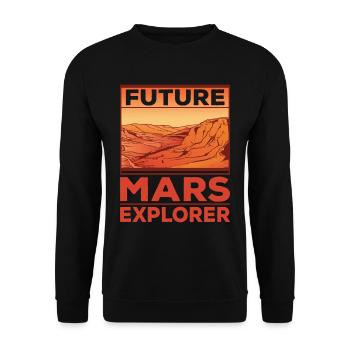 Zukünftiger Mars Erforscher Astronaut Planet - Unisex Pullover - Schwarz - Vorne - Alina (178cm) & Michal (187cm)