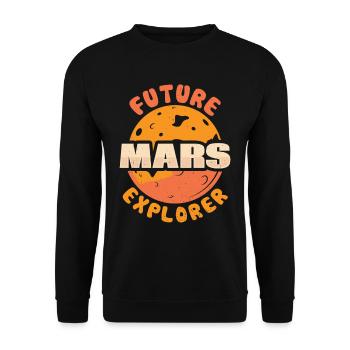 Zukünftiger Mars Erforscher Astronaut Planet - Unisex Pullover - Schwarz - Vorne - Alina (178cm) & Michal (187cm)